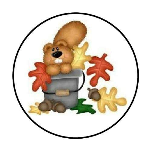 48pcs Fall Beaver Envelope Seals - 1.2