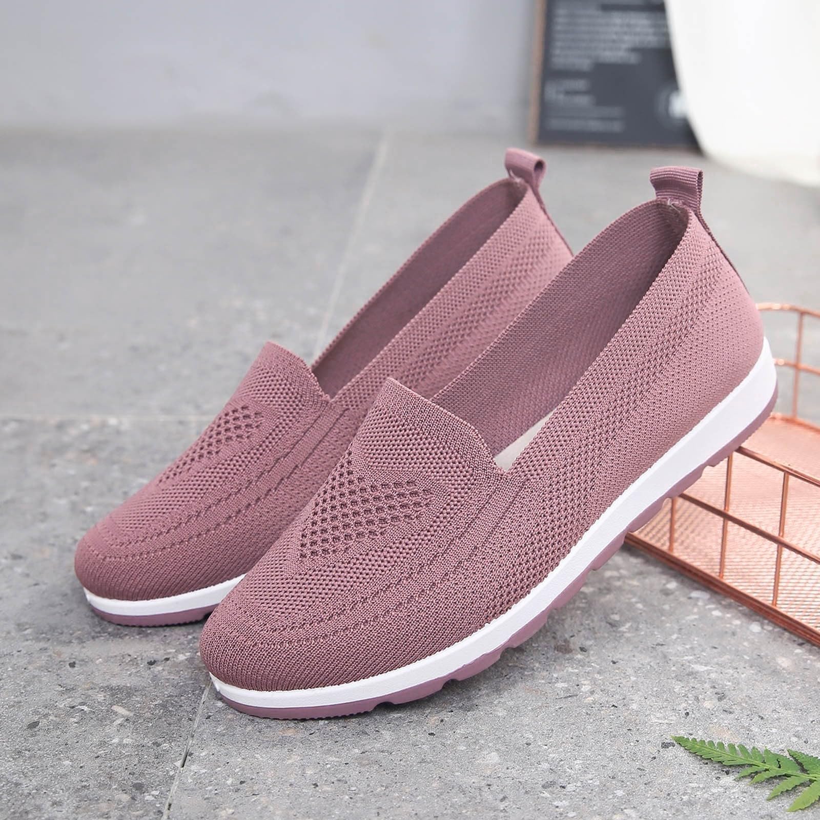Women's Sneakers - Trendy Mesh Wedge Walking Shoes | Breathable Slip-On Loafers for Running & Tennis | Perfect for Workouts, Casual Wear & Daily Comfort