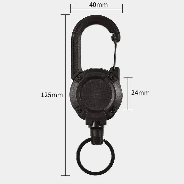 Durable Retractable Key Holder with Kevlar Cord - Secure & Compact Keychain for Home, Office, Car Keys (Ideal for Travel, Work, Gym & Daily Use)