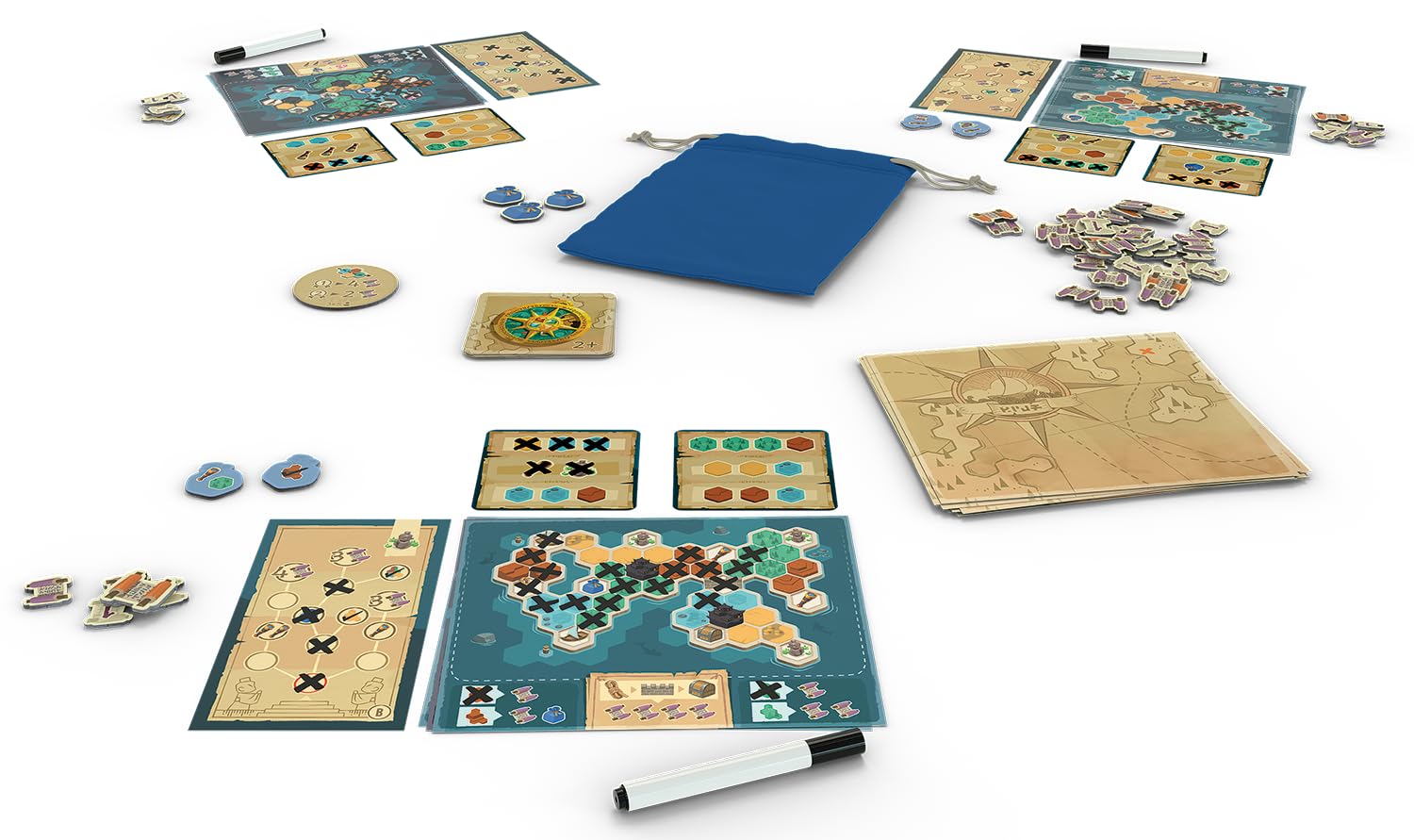 Blackrock Games Rivage - Exploration & Strategy Board Game for 1-5 Players Ages 8+ - Perfect for Family Game Nights