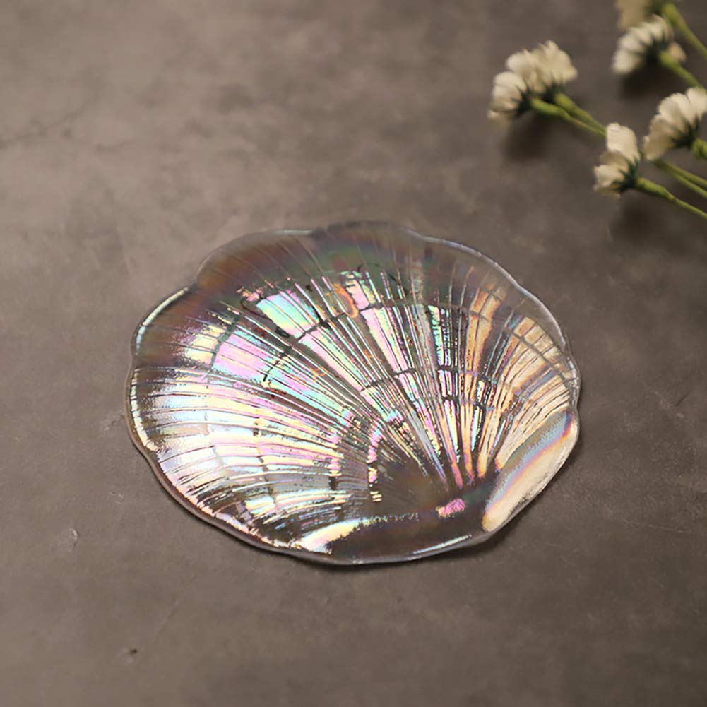 Sparkle Jewelry Dish - Iridescent Seashell Tray for Women | Bathroom & Vanity Organizer
