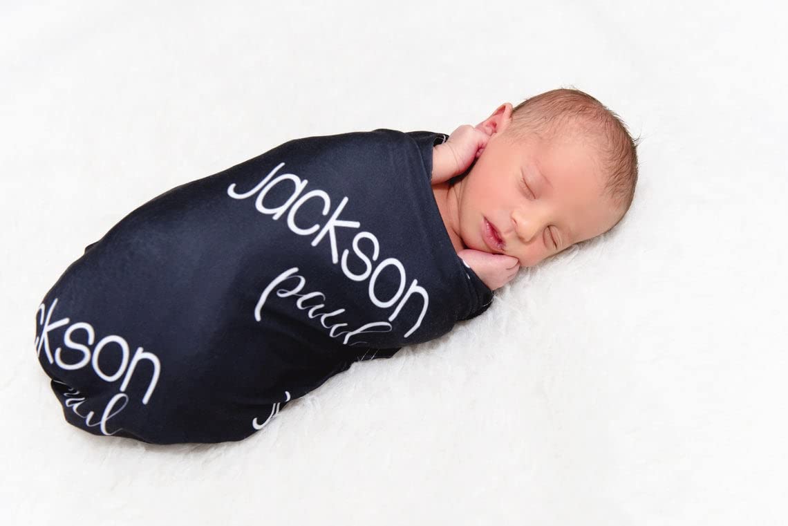 Personalized Baby Name Blanket - Custom Nursery Christening & Baptism Gift for Newborns, Kids, Adults - Perfect for Mom & Grandma - Soft & Cozy Baby Blankets for Girls & Boys - Ideal for Nursery Decor, Baby Shower Gifts & Family Keepsakes