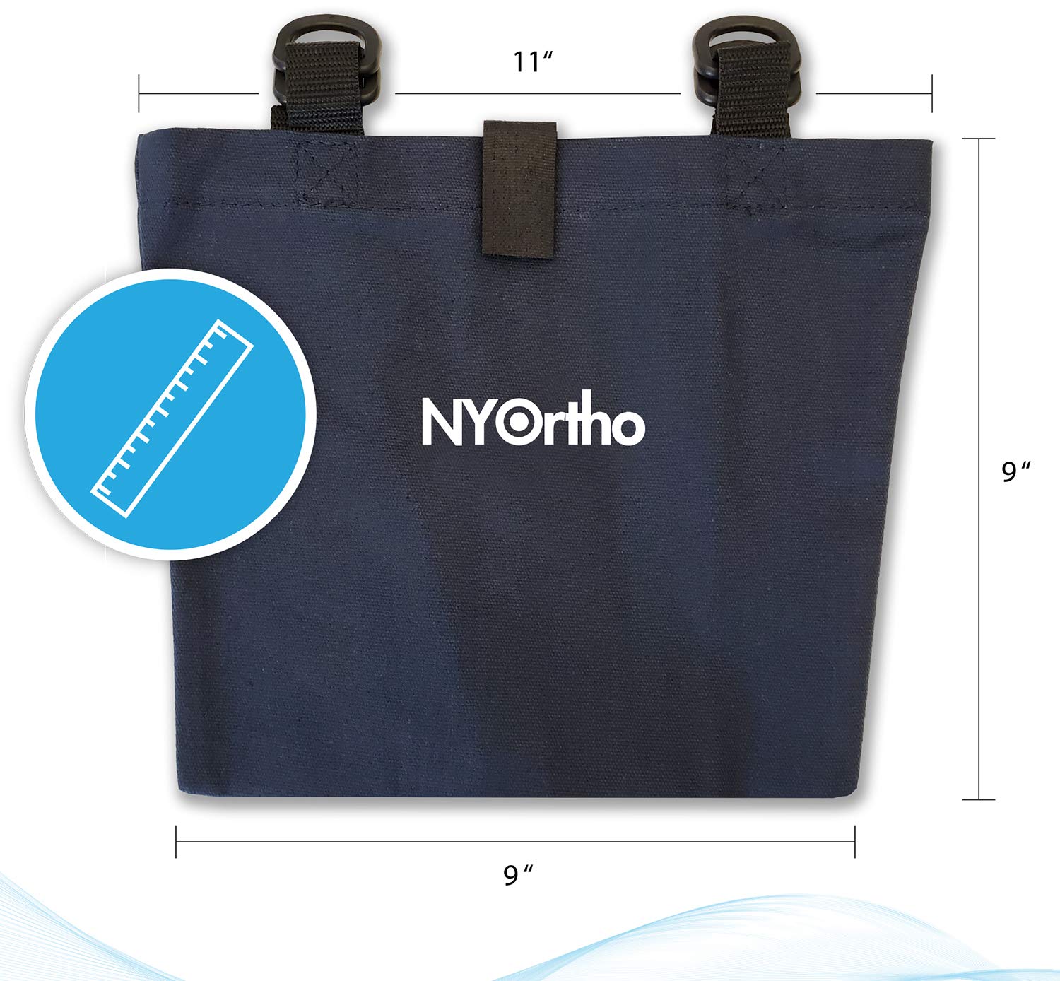 NYOrtho Adjustable Urine Bag Holder - Discreet Canvas Cover for Catheter, Foley & Nephrostomy Bags - Wheelchair, Bed & Geri-Chair Attachment - Ideal for Home Care & Hospital Use (25 Pack)