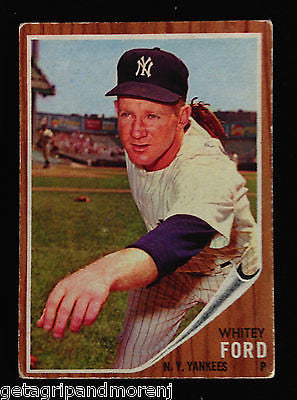 1962 Topps Whitey Ford #310 Baseball Card - New York Yankees Legend - Perfect for Collectors, Sports Memorabilia & Vintage Baseball Fans - Great for Display, Gifts & Investment