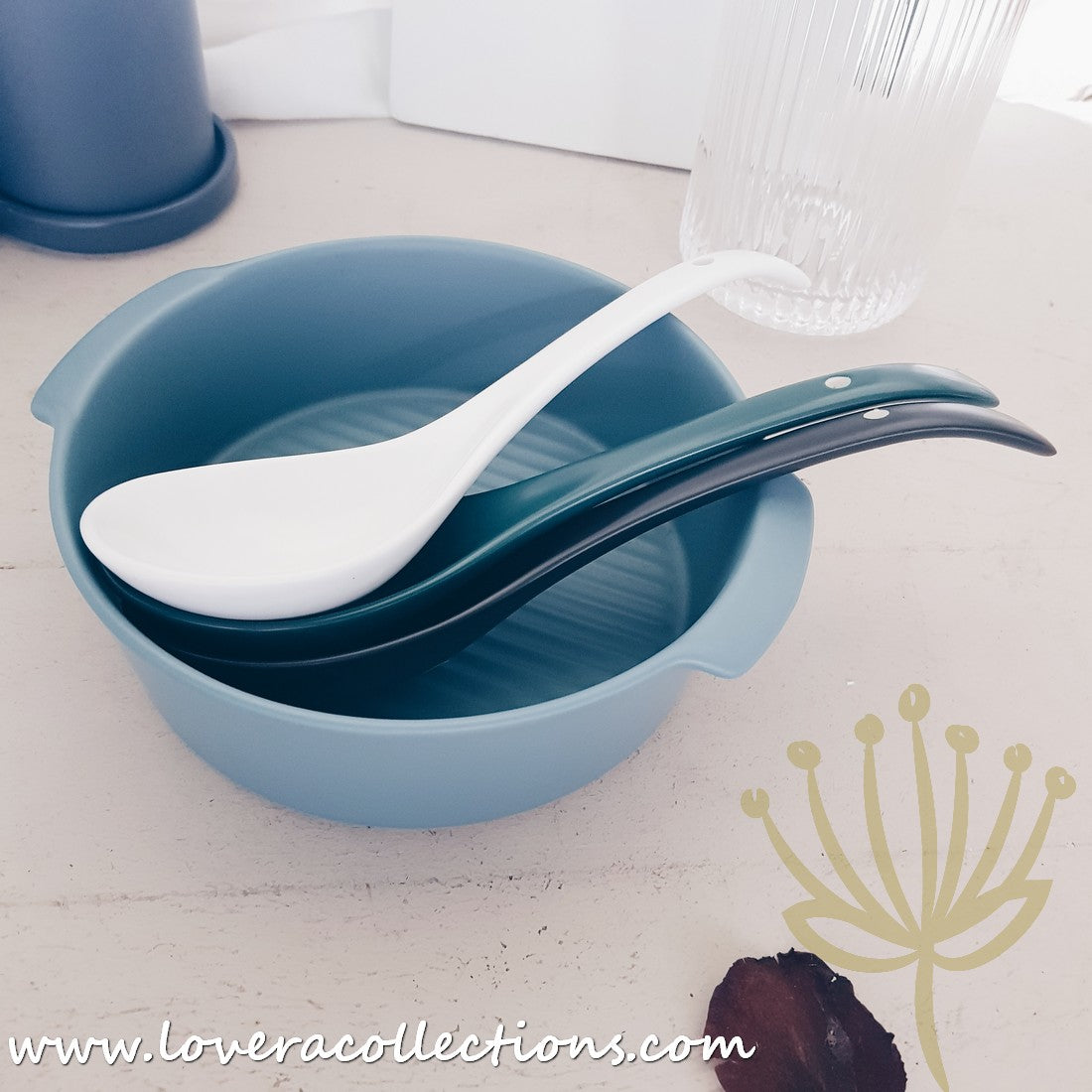 Premium Kalours Rice Scoops, Soup Spoons & Soup Ladles Set - 3-Piece Stainless Steel Kitchen Utensils for Serving, Cooking & Meal Prep - Perfect for Restaurants, Catering & Home Dining