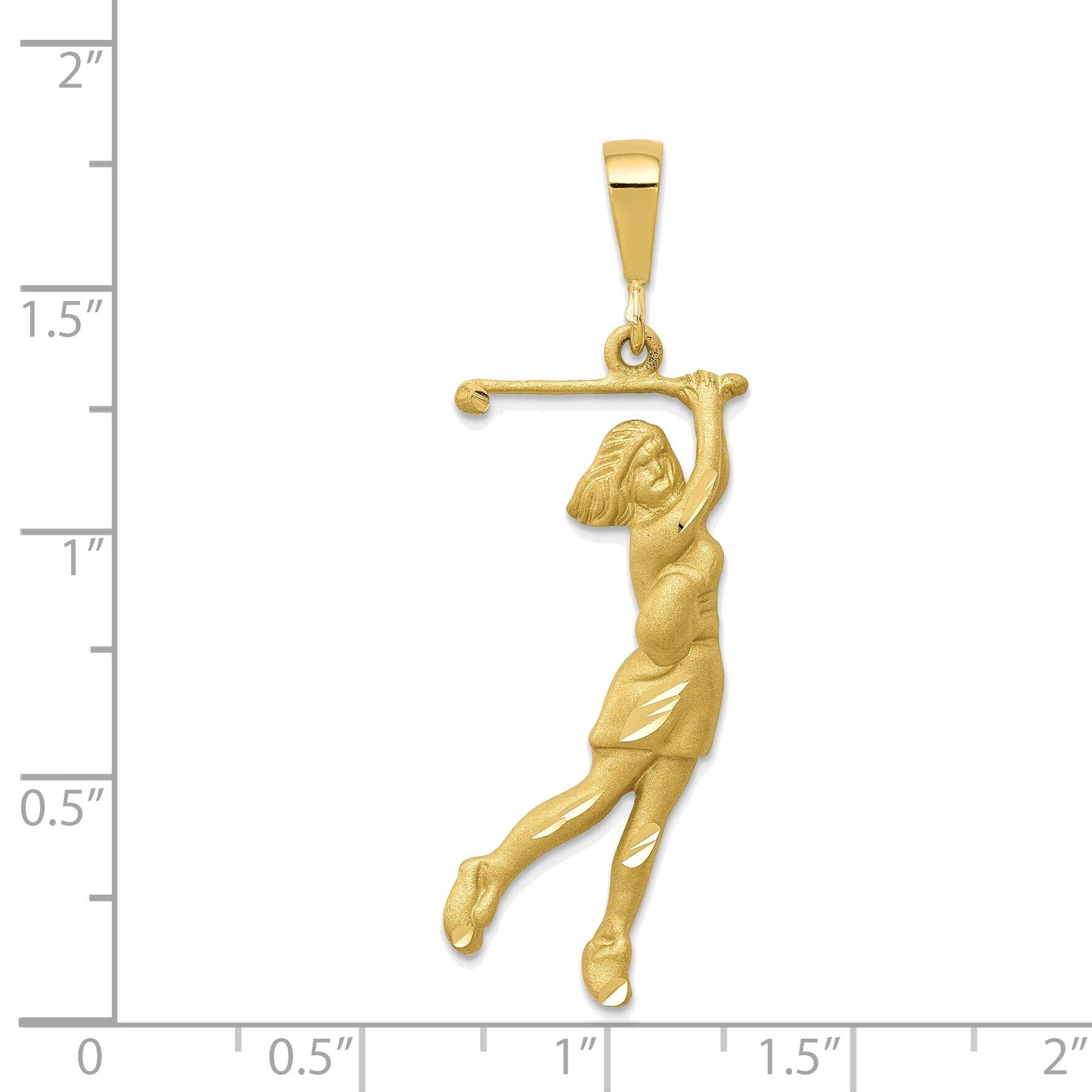 10K Yellow Gold Golfer Charm Jewelry - Perfect for Golf Enthusiasts