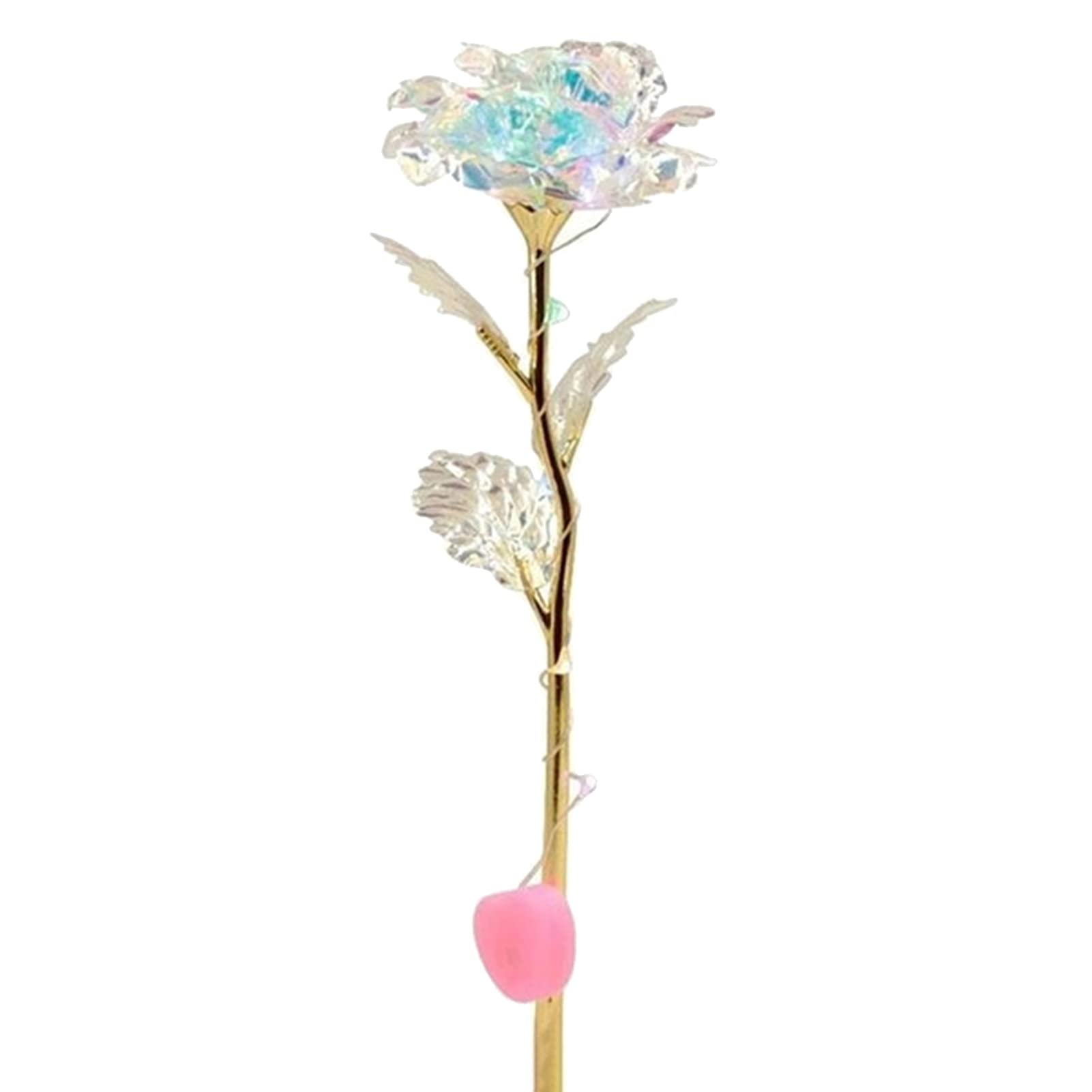 Bluelanss Valentine's Day Christmas Rose Gift for Women - Colorful Artificial LED Light Flower, Forever Lasting Rose, Unique Birthday & Thanksgiving Present - Perfect for Home Decor, Romantic Surprise, Anniversary & Special Occasions