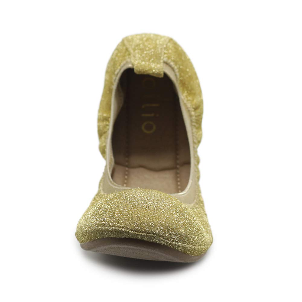 Ollio Women's Glitter Slip-On Ballet Flats - Comfortable Basic Shoes for Women | Perfect for Casual Wear, Office, and Daily Outfits