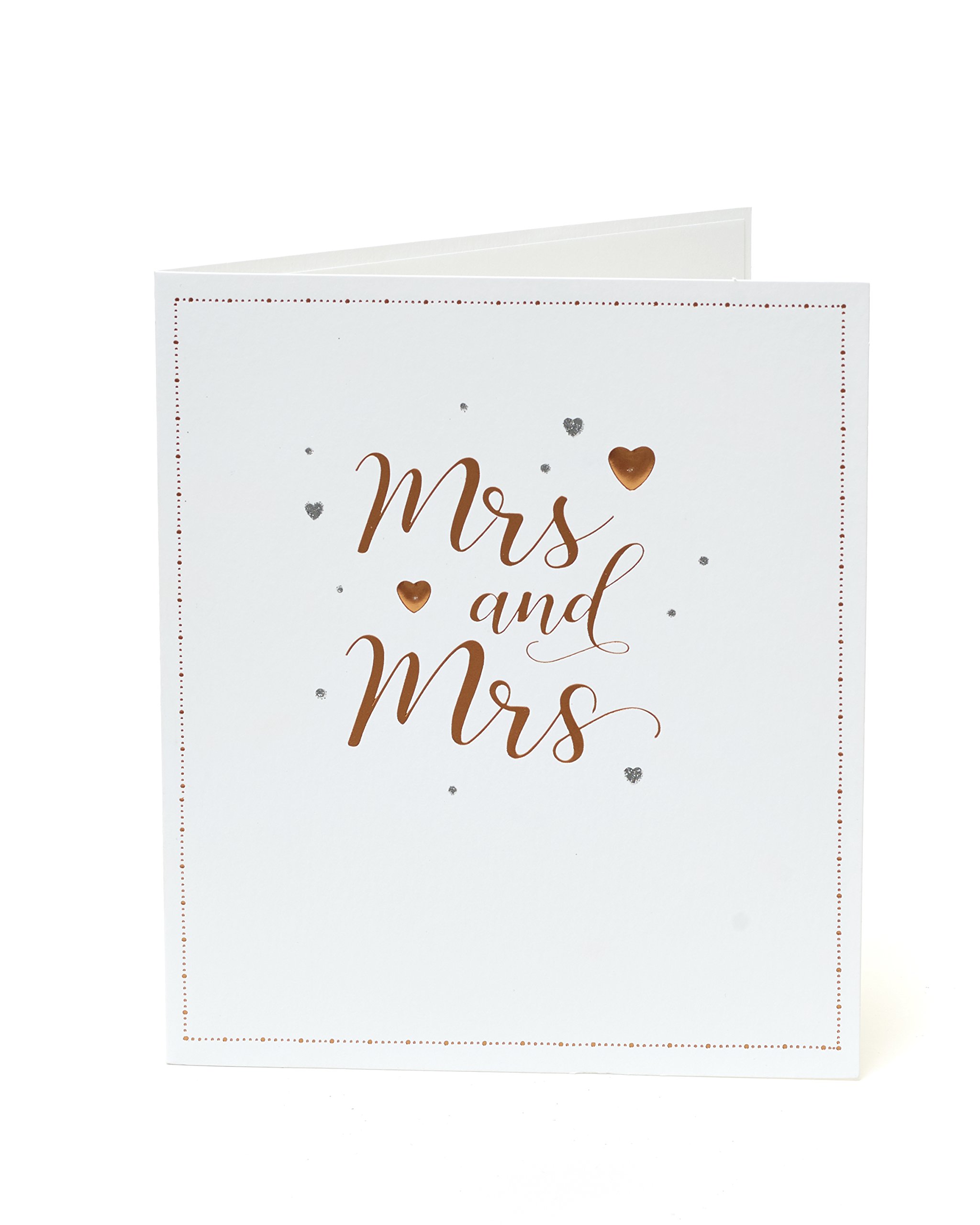 Mrs & Mrs Wedding Card - Same Sex Couple Wedding Gift - Congratulations Card for Lesbian Brides - Elegant Same-Sex Marriage Stationery - Perfect for Wedding Anniversaries & Bridal Showers