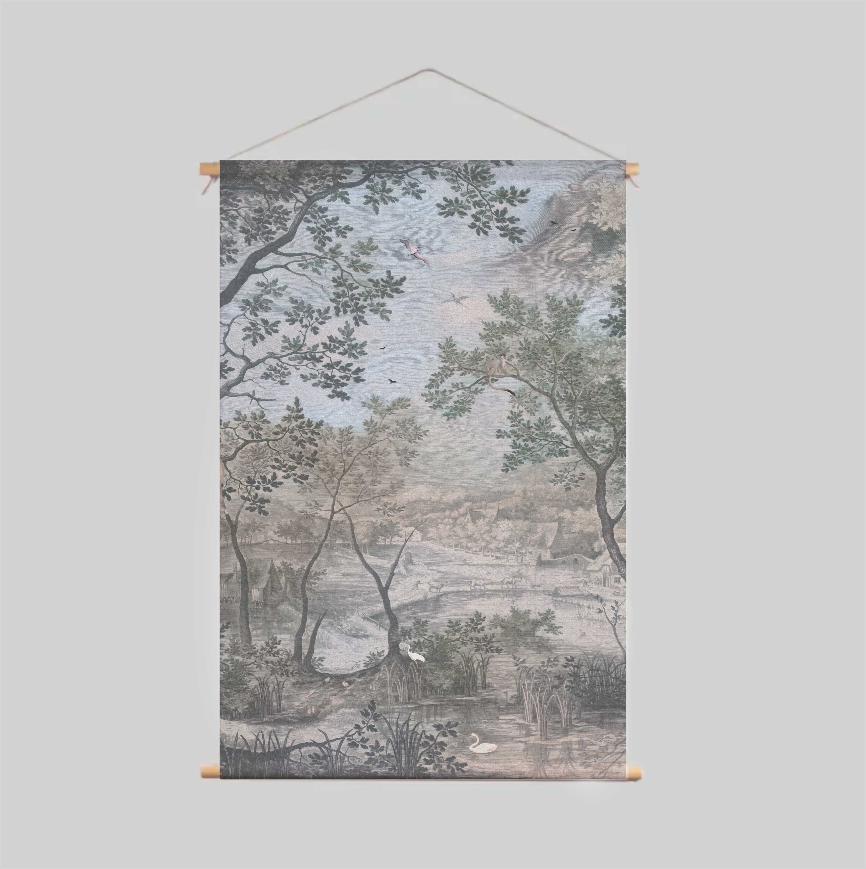 Into the Woods Color Textile Poster - Nature Inspired Wall Art for Home, Office & Nursery Decor