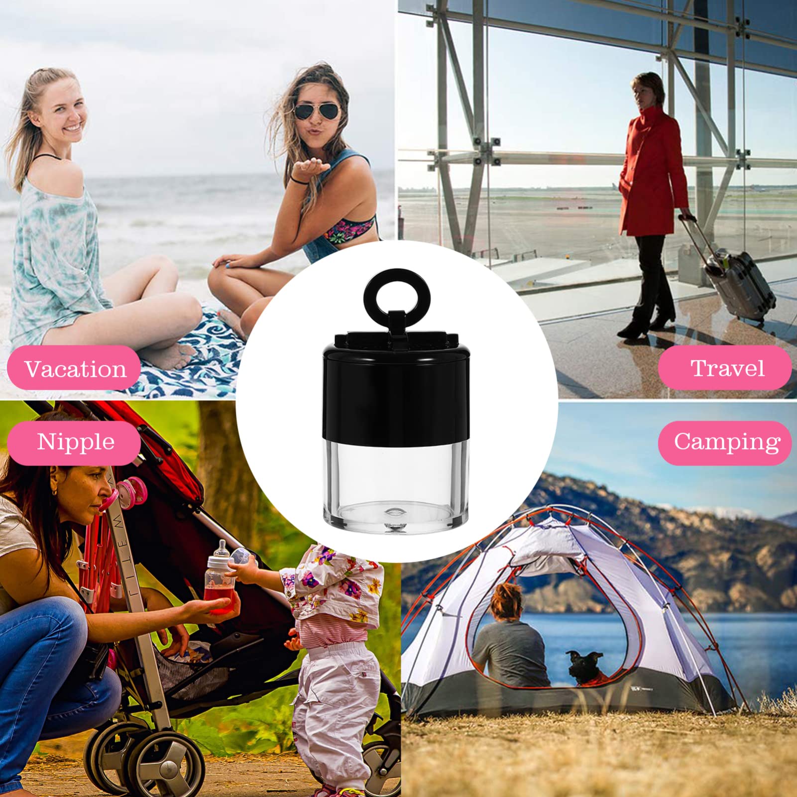 Travel Powder Container Empty Box - Refillable Loose Powder Dispenser with Puff for Makeup, Cosmetics & Toiletries | Perfect for Travel, Home & On-the-Go Touch Ups