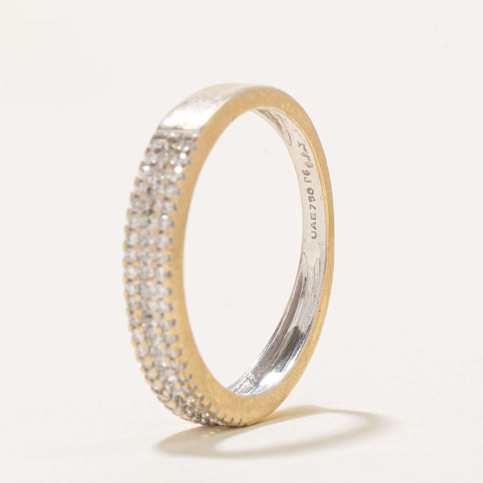 Semi Eternity Multi Row Diamond Wedding Band Ring | 0.23ctw | Size 7.5 | Perfect for Anniversary Gifts, Bridal Jewelry & Special Occasions