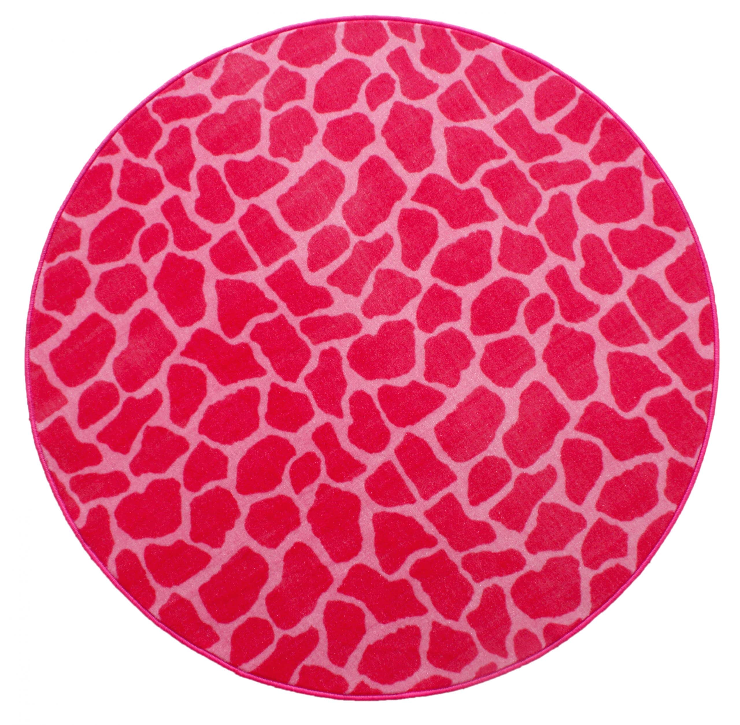 Stylish Giraffe Print Round Area Rug - Soft Animal Print Carpet for Living Room, Bedroom, Entryway - 9' Round Non-Slip Indoor Door Mat - Perfect for Boho Decor, Kids Room & Nursery
