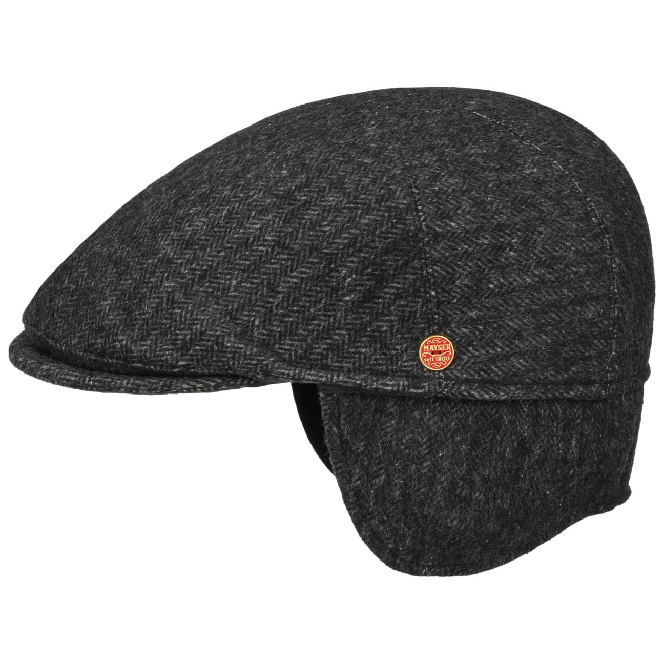 Mayser Sidney Plus Amaro Flat Cap - Stylish Wool Men's Hat for Casual & Outdoor Wear
