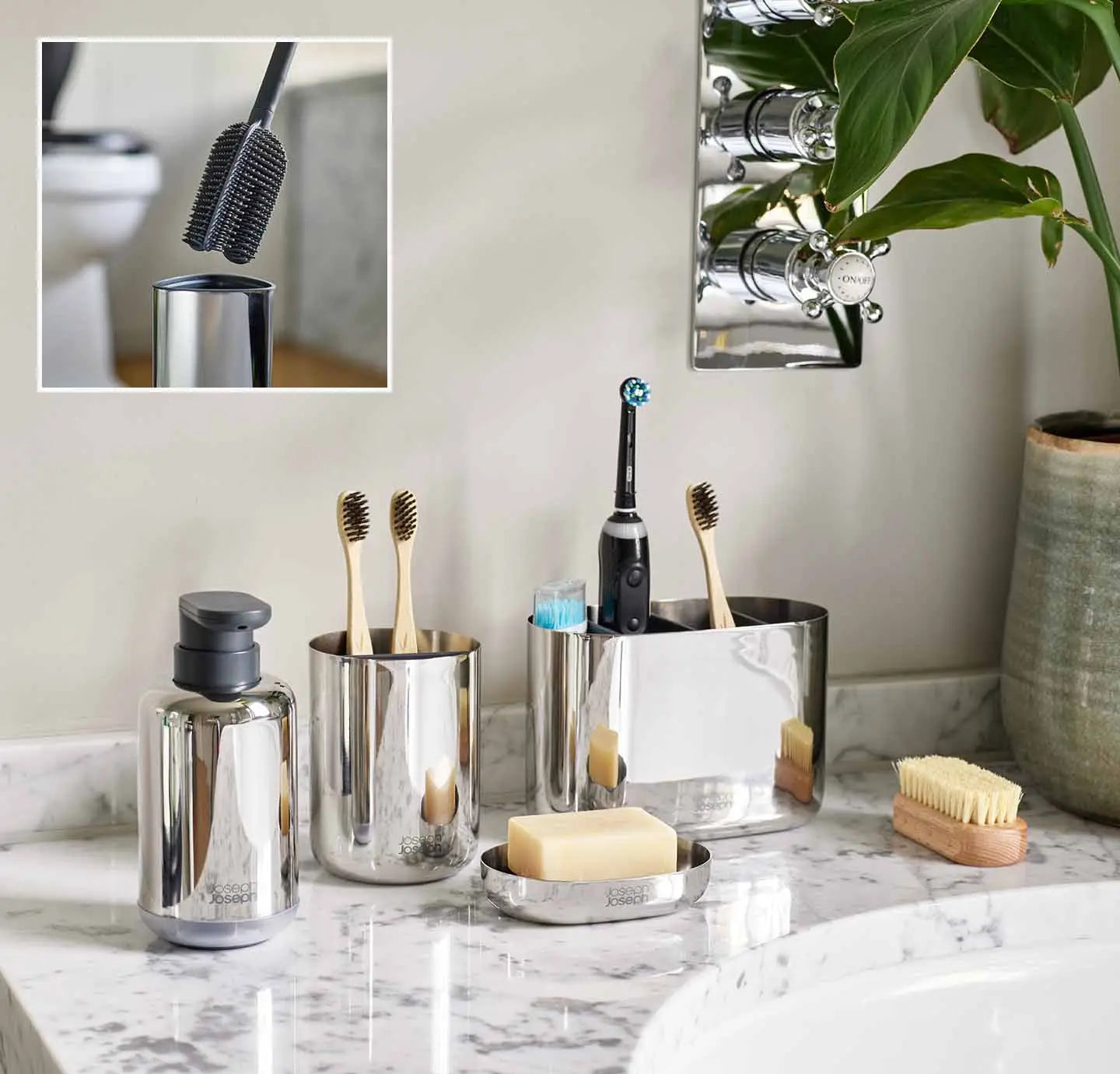 Premium Stainless Steel Soap Dispenser - Elegant Touch-Free Liquid Soap Pump for Kitchen, Bathroom & Office - EasyStore™ Luxe Series