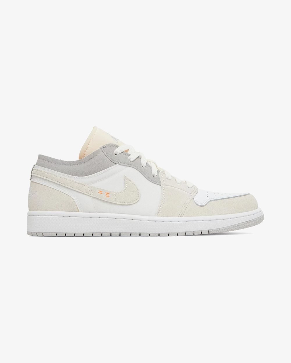 Nike Air Jordan 1 Low SE Craft Inside Out Sneakers - White Phantom Colorway - Men's Basketball Shoes for Casual Wear & Street Style