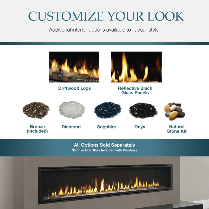 Majestic Echelon II 48-Inch Linear Direct Vent Gas Fireplace - ECHEL48IN | Modern Home Heating Solution for Living Rooms & Patios