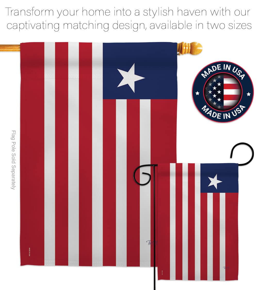 Liberia Garden Flag Set with Stand - Double-Sided Yard Decor for Home & Gifts