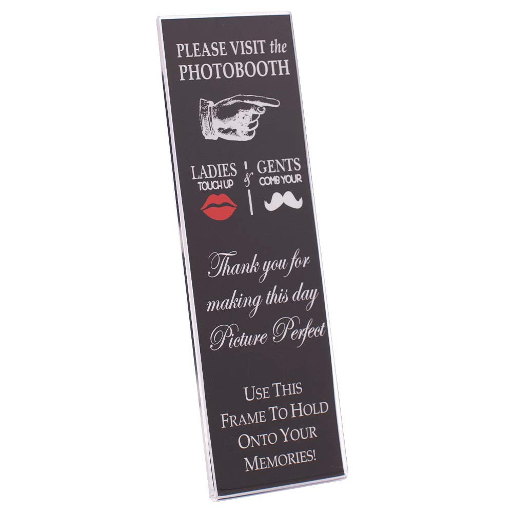 Magnetic Photo Booth Frames 100-Pack - Acrylic Black for Parties & Events
