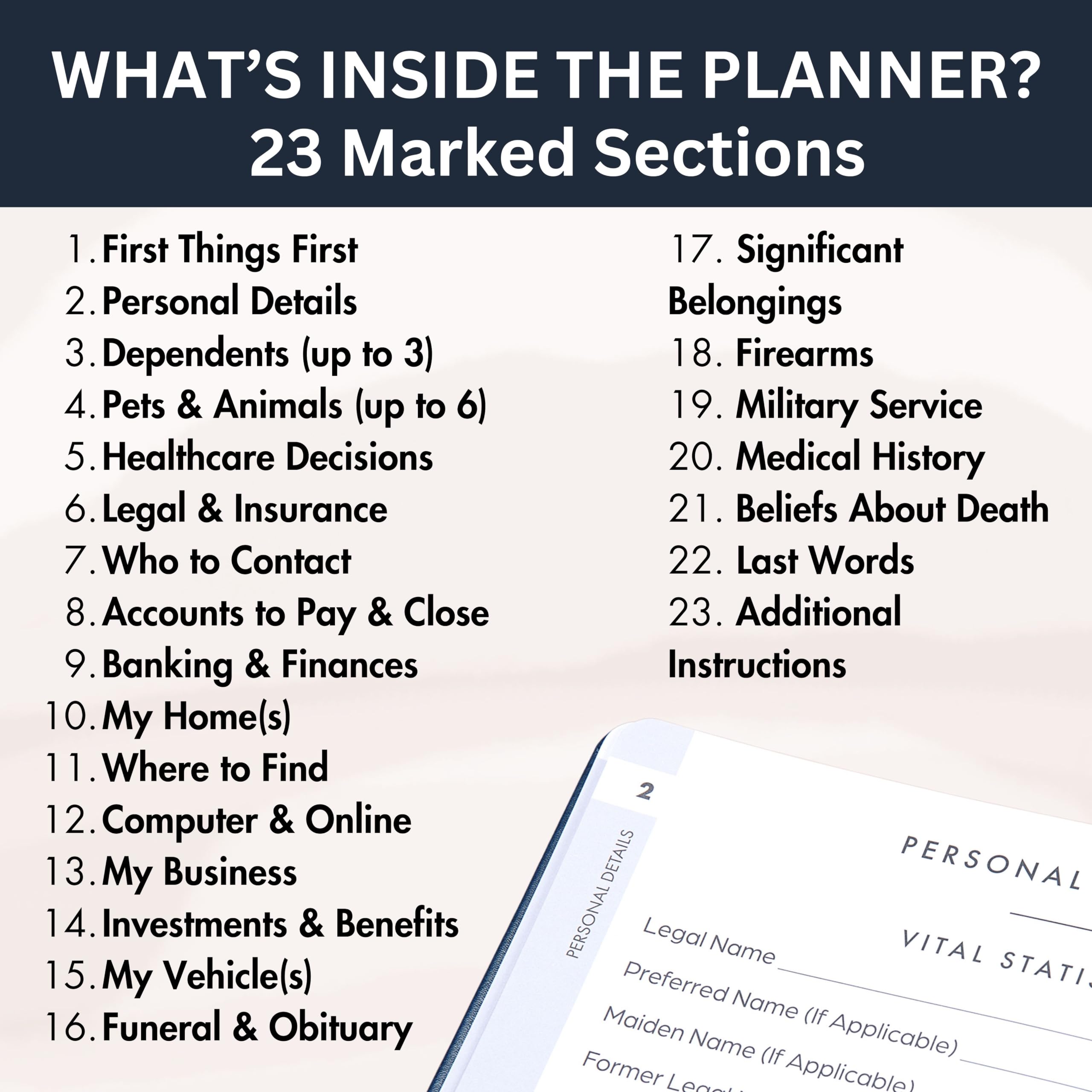 Estate Planning Organizer for Seniors - Guided End of Life Planner, Next of Kin Organizer & Important Document Tracker | Large What To Do When I'm Gone Book for Executors | Perfect for Will Preparation, Funeral Arrangements & Family Legacy Planning