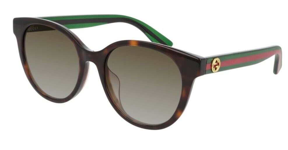 Gucci GG 0702SKN 003 Havana Gradient Brown Cat Eye Women's Sunglasses - UV Protection, Fashionable & Stylish for Summer Outfits, Beach Vacations & Outdoor Activities