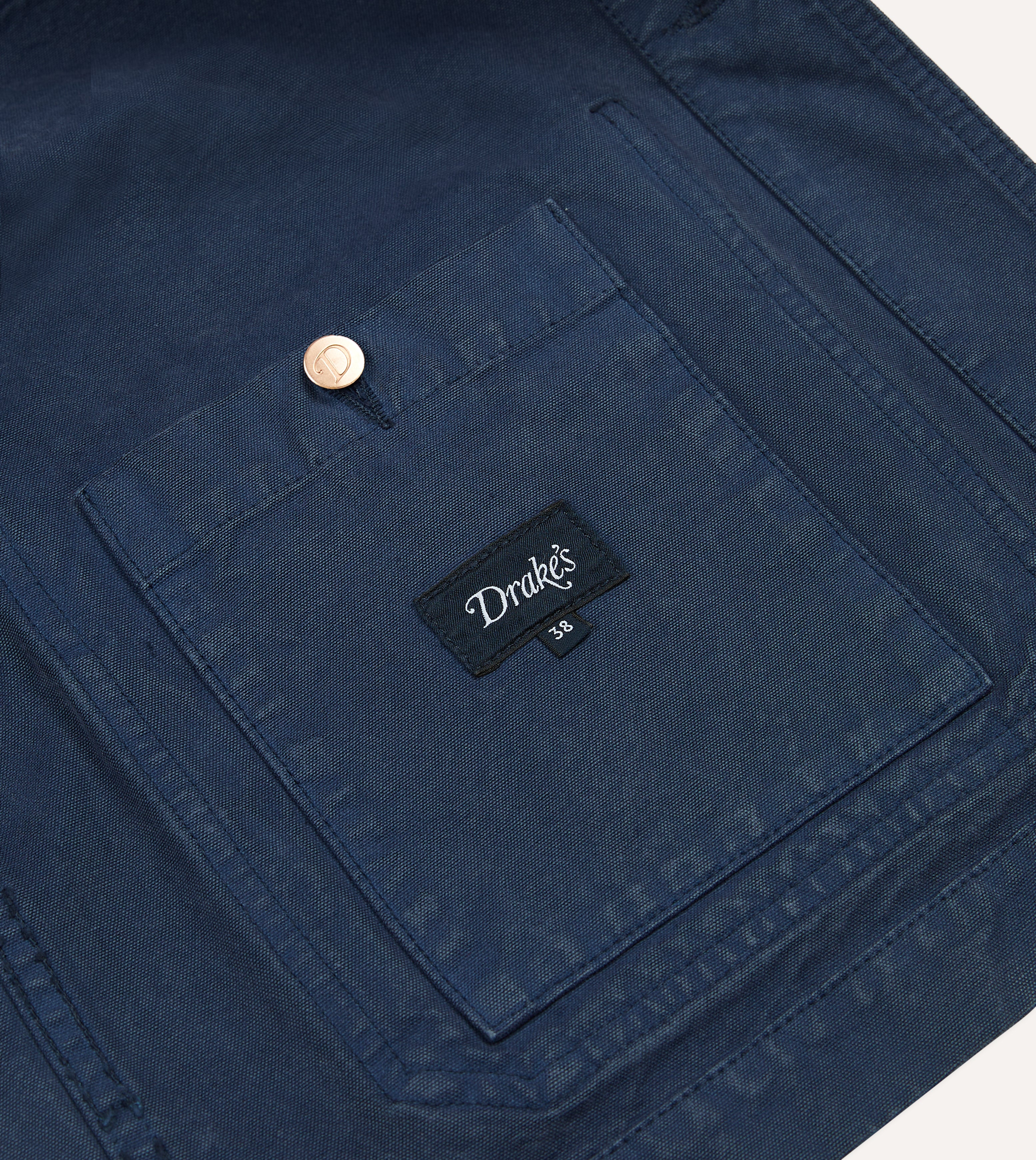 Men's Navy Blue Cotton Duck Canvas Work Jacket - Heavy Duty 5-Pocket Chore Coat for Outdoor Work, Hiking & Casual Wear