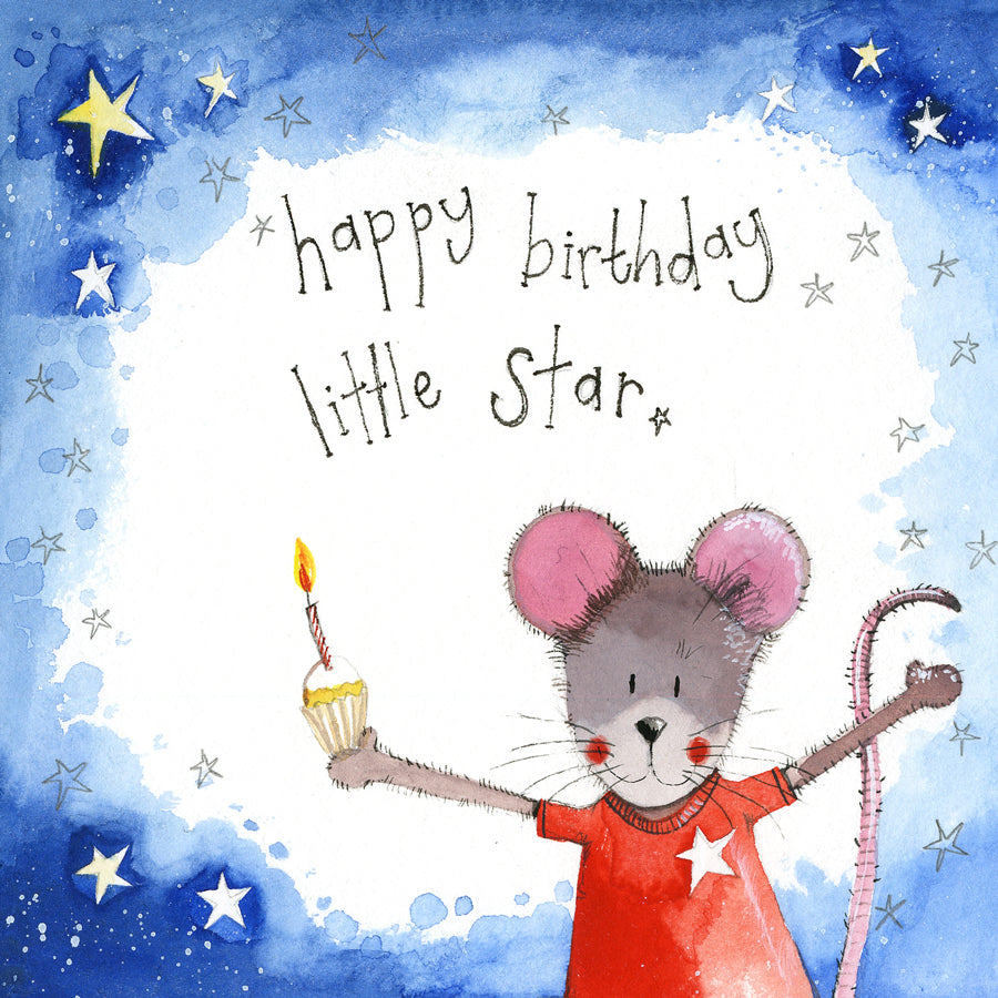 Alex Clark Greeting Card - Starlight Mouse Design | Small Size | Perfect for Birthdays, Thank You Notes & Special Occasions