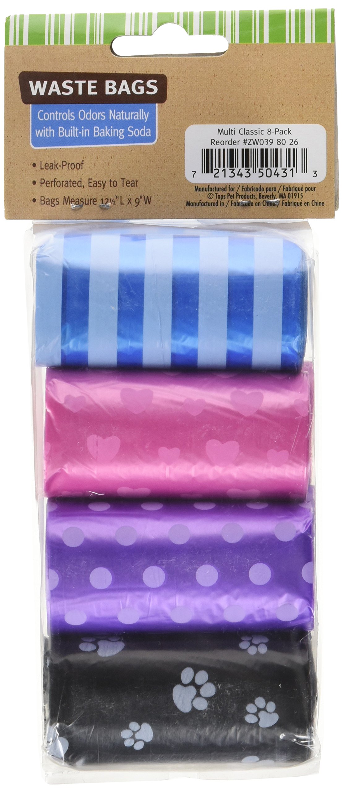 Clean Go Pet Dog Waste Bags - 8 Rolls (20 Bags Each) | Durable, Leakproof Poop Bags for Dogs | Value Pack | Perfect for Walking, Hiking & Park Cleanup