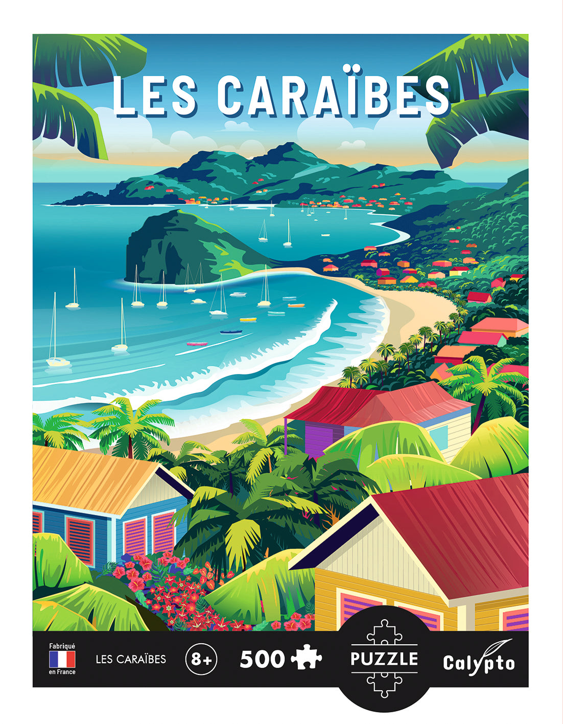 500-Piece Calypto Jigsaw Puzzle - Beautiful Caribbean Beach Scene | Perfect for Family Game Night, Stress Relief & Home Decor