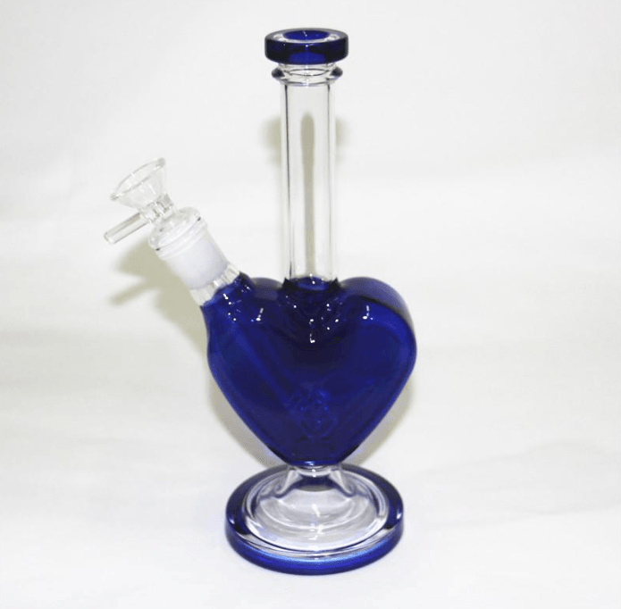 Heart Shaped Glass Bong - Thick Handmade Water Pipe for Smoking | Perfect for Home Use, Parties & Relaxation