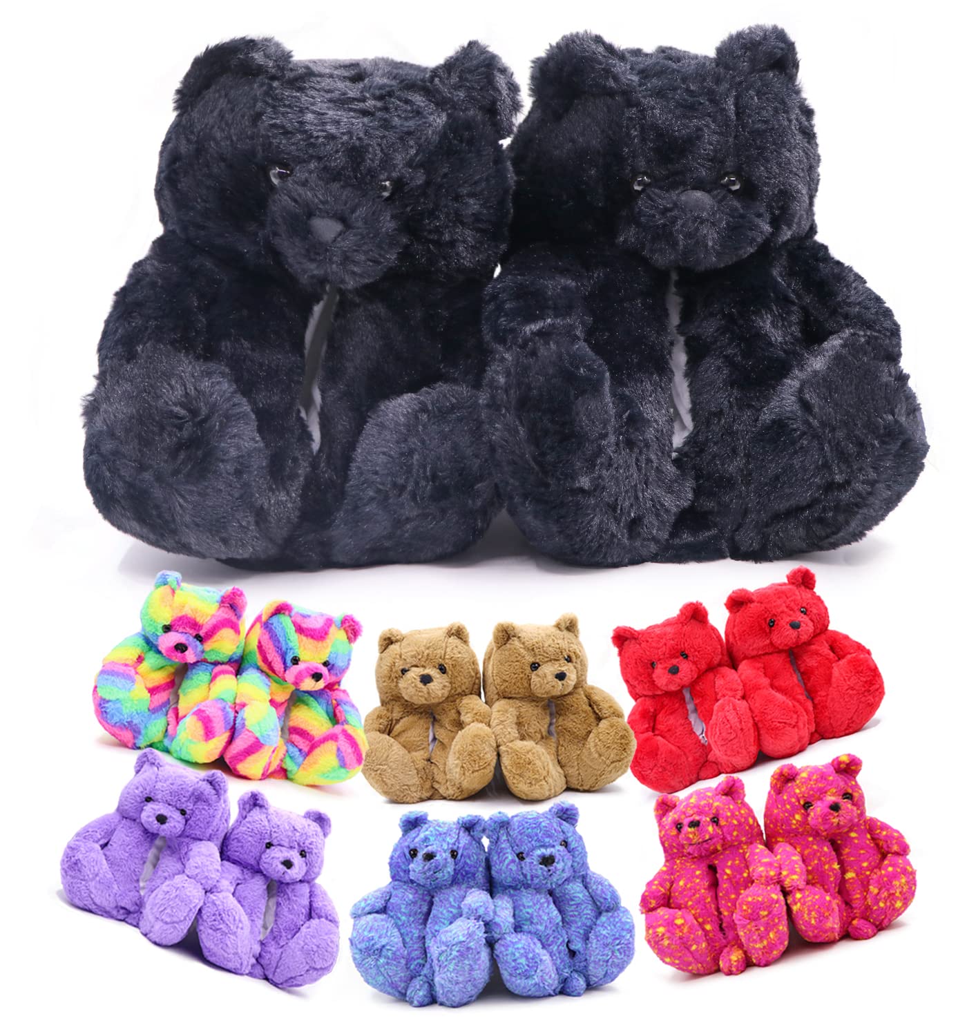 Women's Teddy Bear Slippers - Soft & Cozy Animal House Shoes for Indoor Comfort | Perfect for Lounging at Home, Relaxing & Gift Giving
