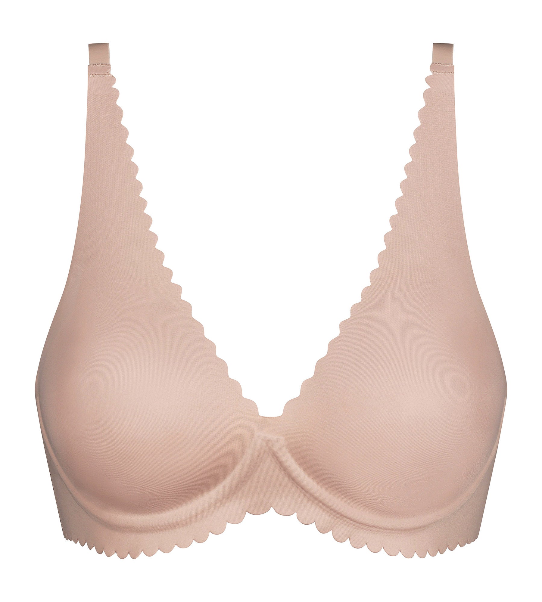 Nude Dim Body Touch Underwire Scarf Microfiber Bra - Perfect for Everyday Comfort & Layering Under Sheer Tops
