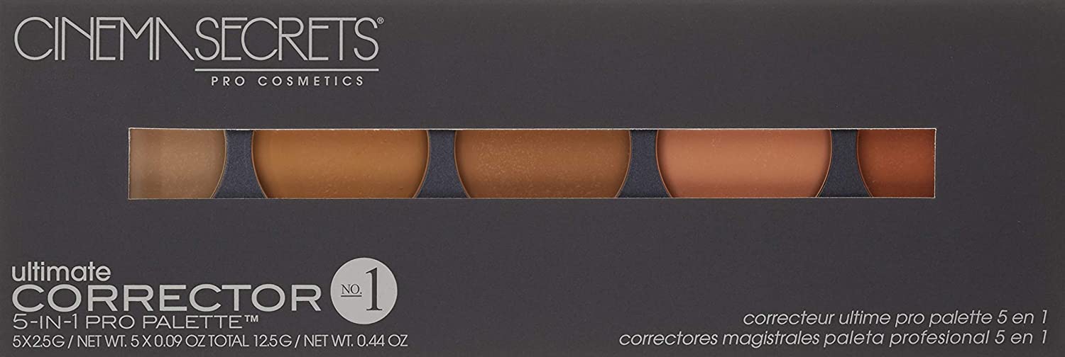 Best Cinema Secrets Pro Cosmetics Ultimate Corrector 5-in-1 Pro Palette No.1 - Professional Makeup Corrector for Flawless Skin | Perfect for Bridal, Photo Shoots & HD Makeup