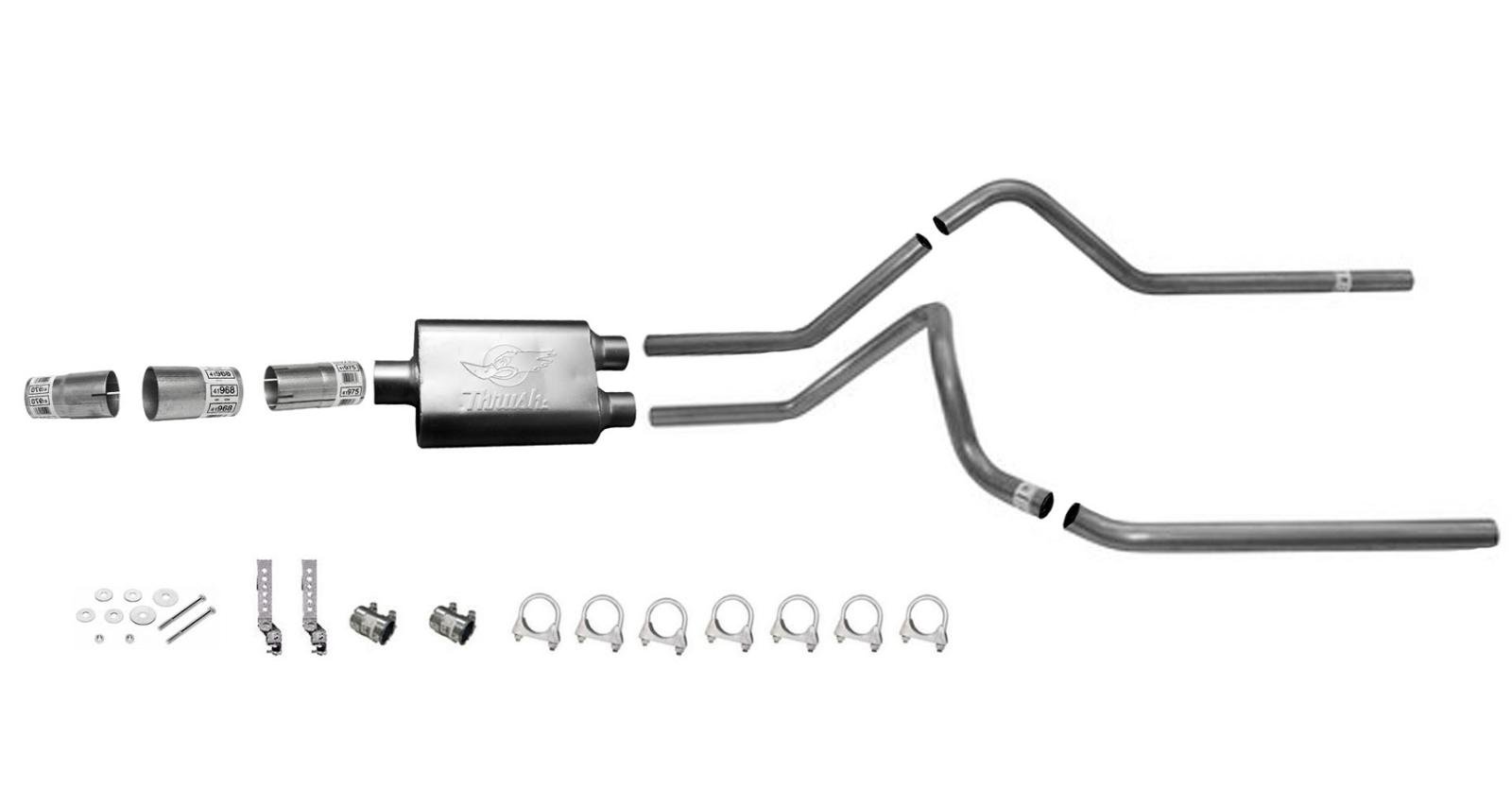 Dodge Ram Dynomax 17661 Performance Muffler with AP Dual Exhaust Tail Pipes - Compatible with Dodge Ram Trucks - Perfect for Off-Roading & Towing Upgrades