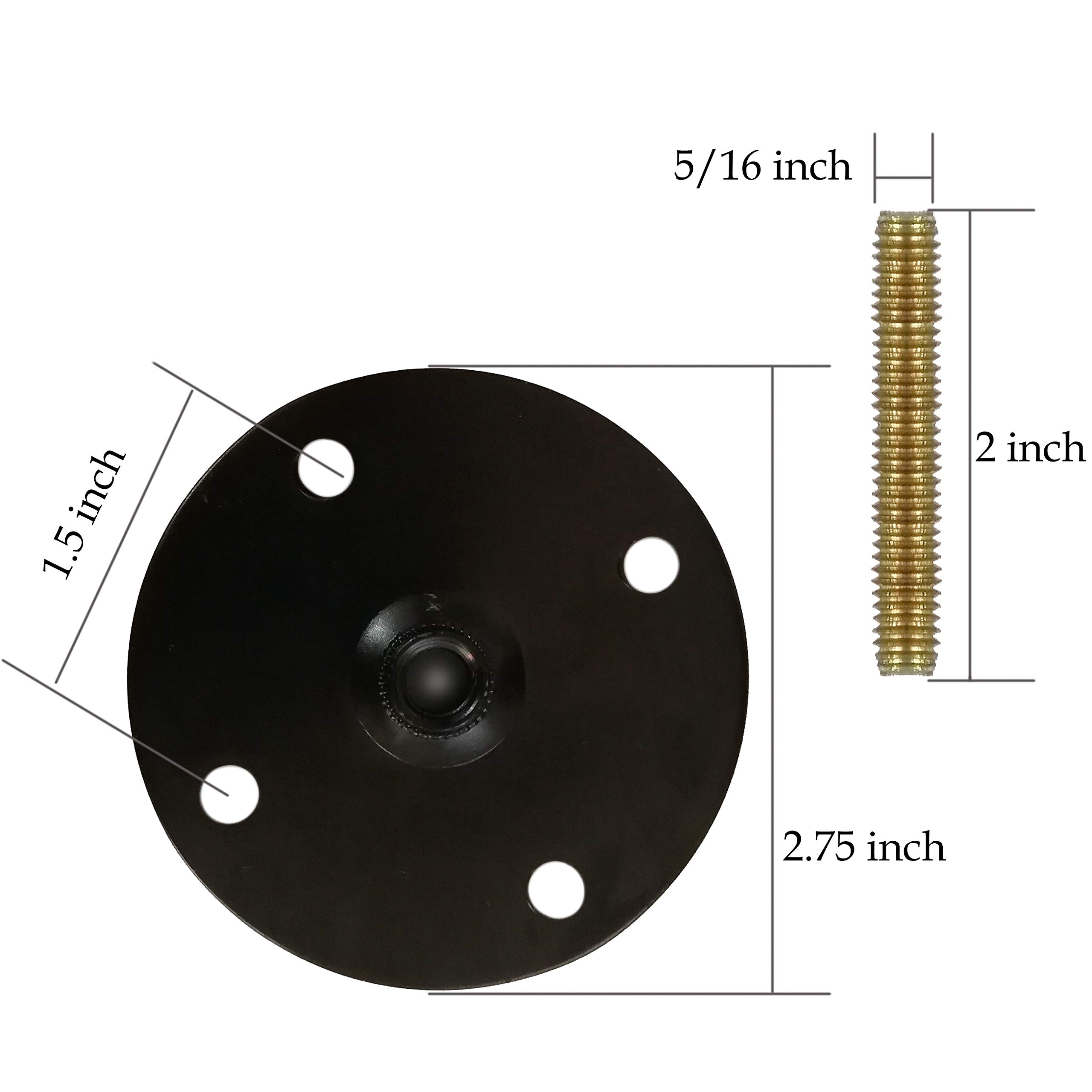 Heavy Duty Furniture Legs Attachment Plates with Hanger Bolts - Universal Sofa, Couch & Chair Leg Mounting Hardware Kit - Easy DIY Installation for Living Room, Bedroom & Office Furniture