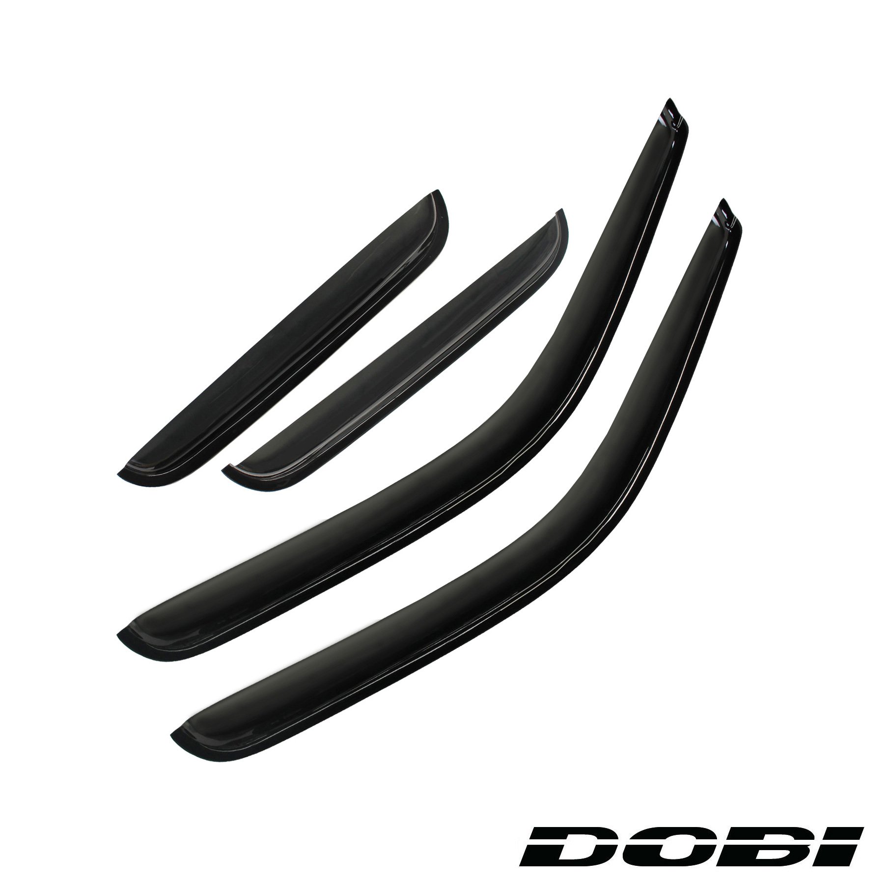 4pcs Side Window Deflectors for 1999-2004 Jeep Grand Cherokee WJ - Smoke Tinted Rain Guards & Sun Shades - Perfect for Outdoor Adventures & All-Weather Protection