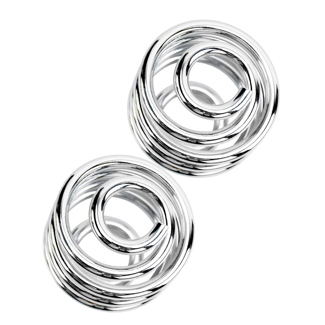 2 Inch Chrome Motorcycle Barrel Coiled Solo Seat Springs - Compatible with Harley Davidson, Honda, Kawasaki, Yamaha, Suzuki & Triumph Bobber, Chopper, Softail, Rigid Custom Builds - Perfect for DIY Motorcycle Seat Upgrades and Custom Bike Restoration Projects