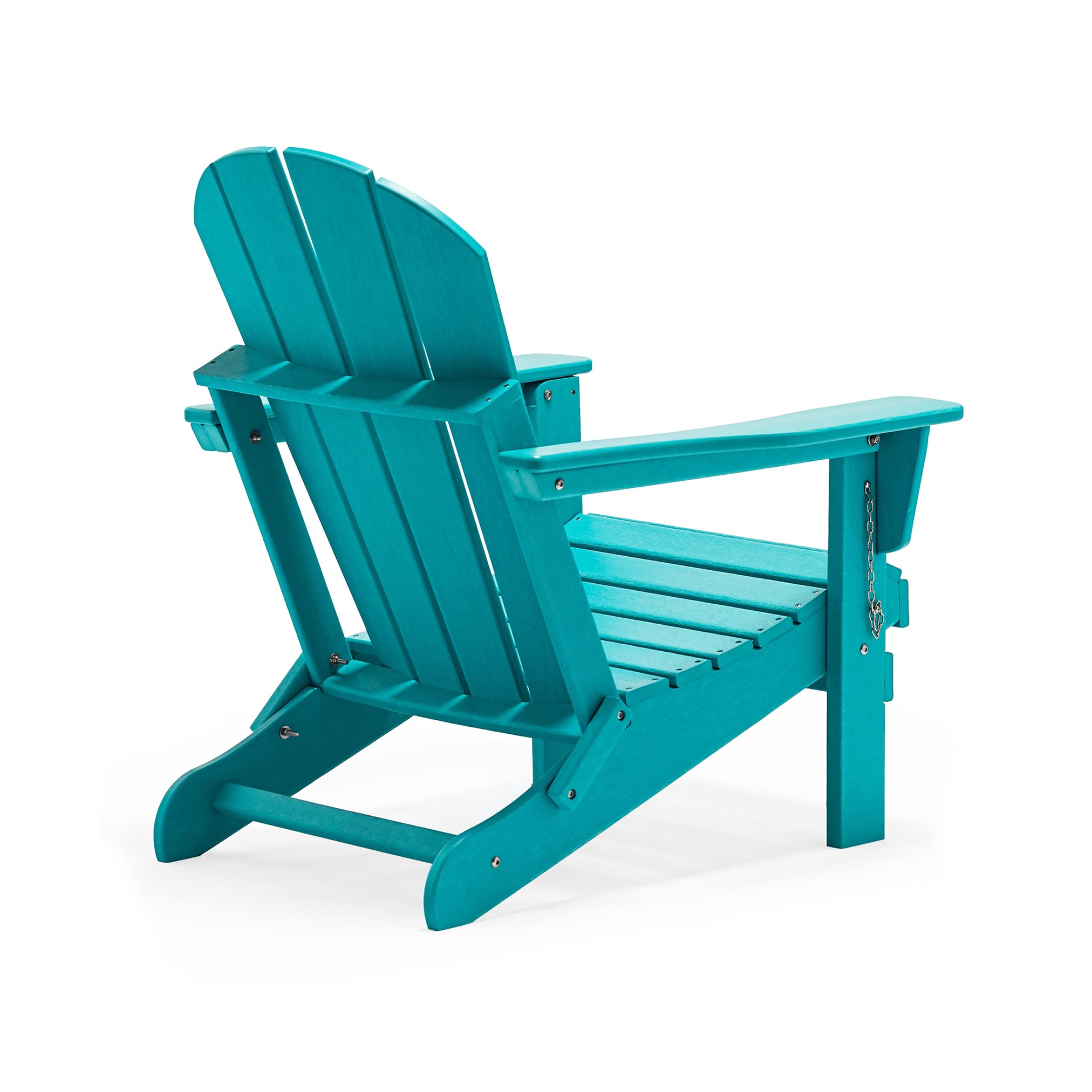 HDPE Adirondack Chair Set with Ottoman & Table - All-Weather Outdoor Furniture for Patio, Garden, Backyard