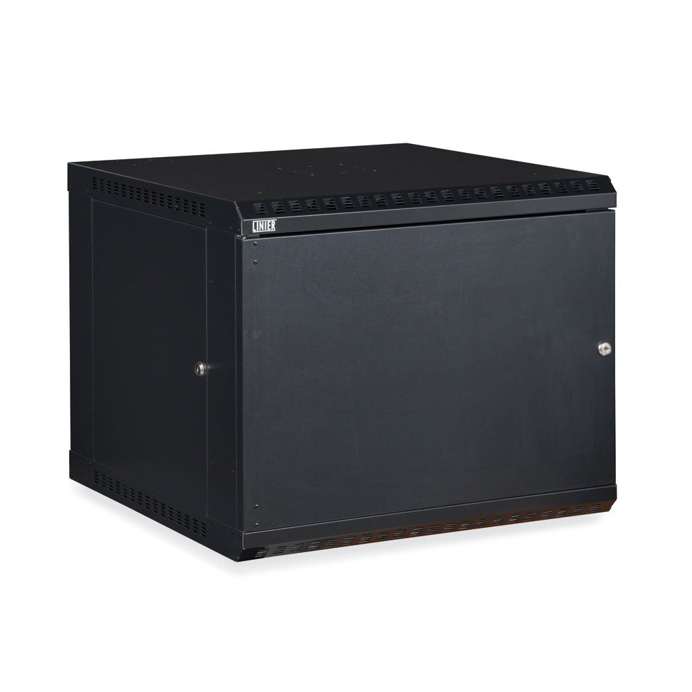 9U Wall Mount Cabinet with Solid Door - Secure Network Storage