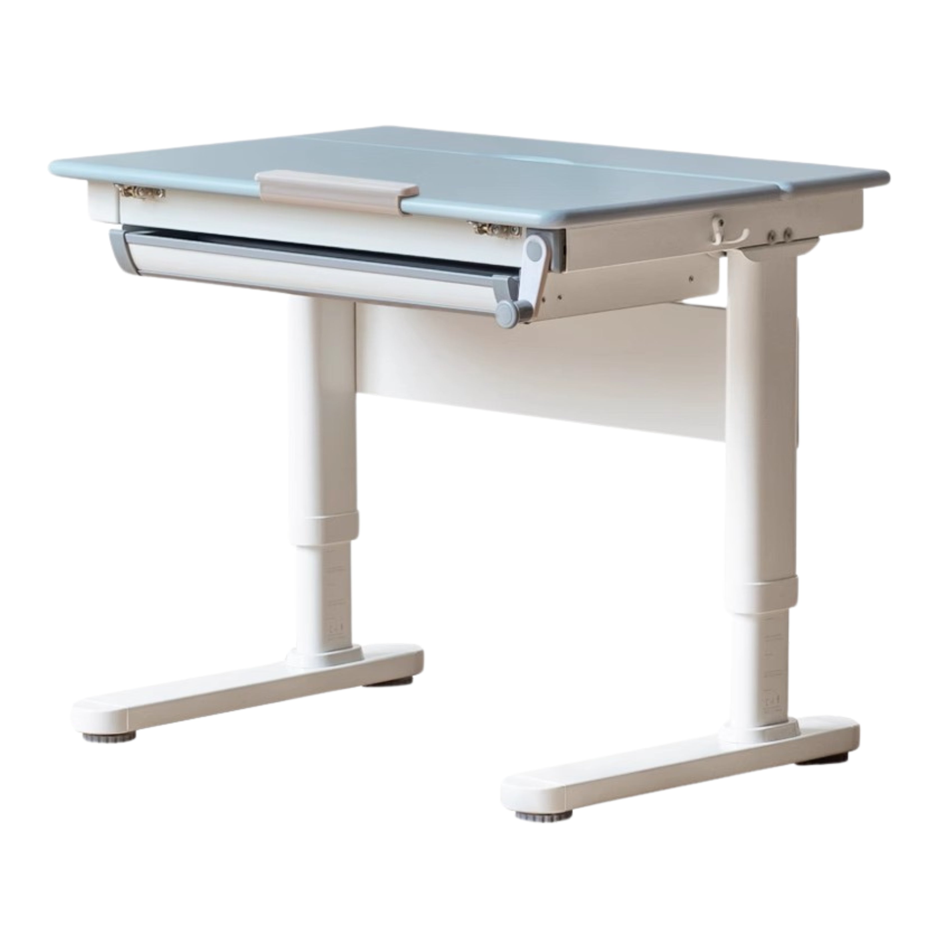 Solid Wood Poplar Kids Study Desk - Adjustable Height Children's Writing Table for Homework & Drawing - Perfect for Bedroom, Homeschool & Classroom Learning