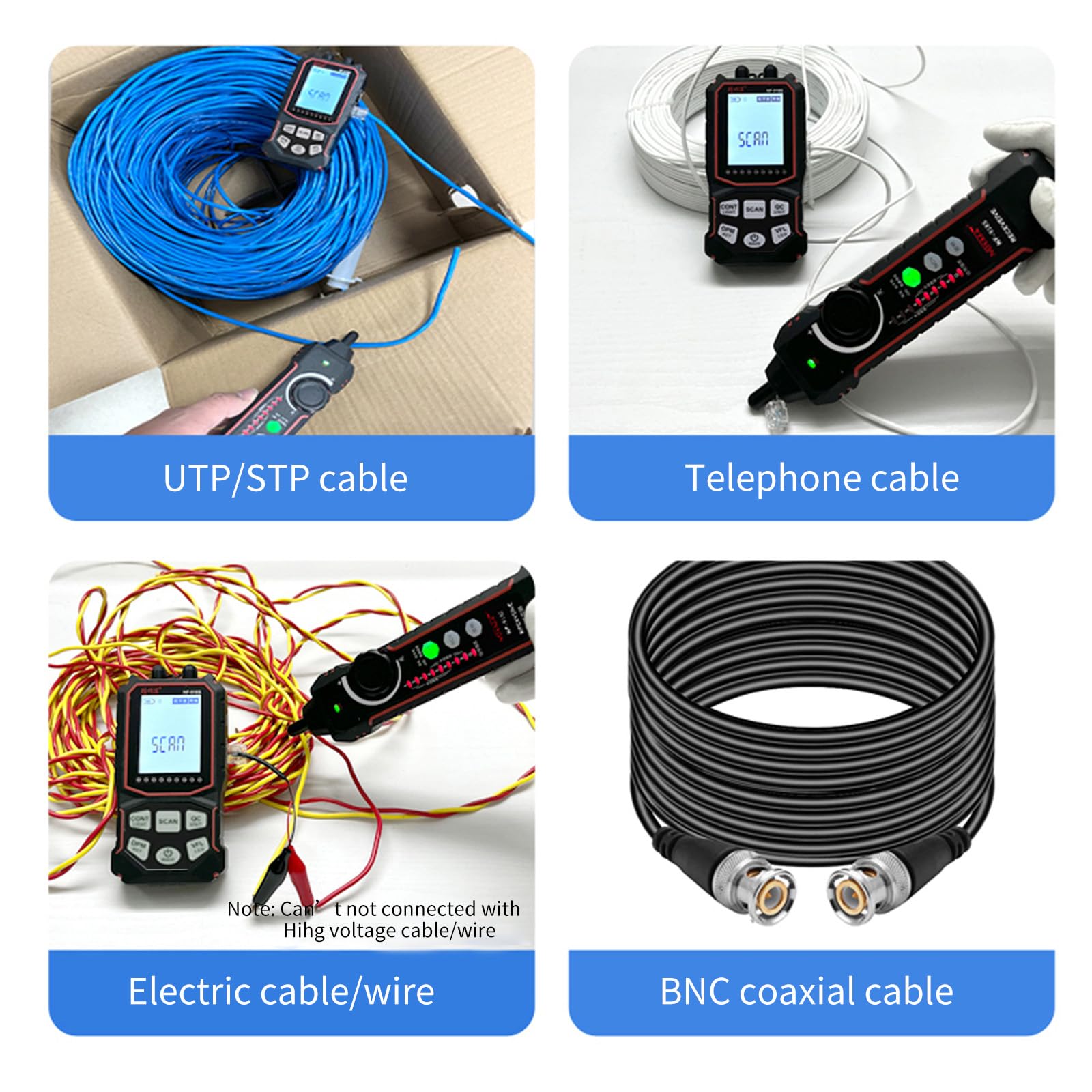 NOYAFA NF-918S Professional Network Cable Tester with 6-Wavelength Optical Power Meter | Ethernet RJ45 Cable Toner | 10mW Visual Fault Locator & PoE Tester | Ideal for Network Installation, Maintenance & Troubleshooting