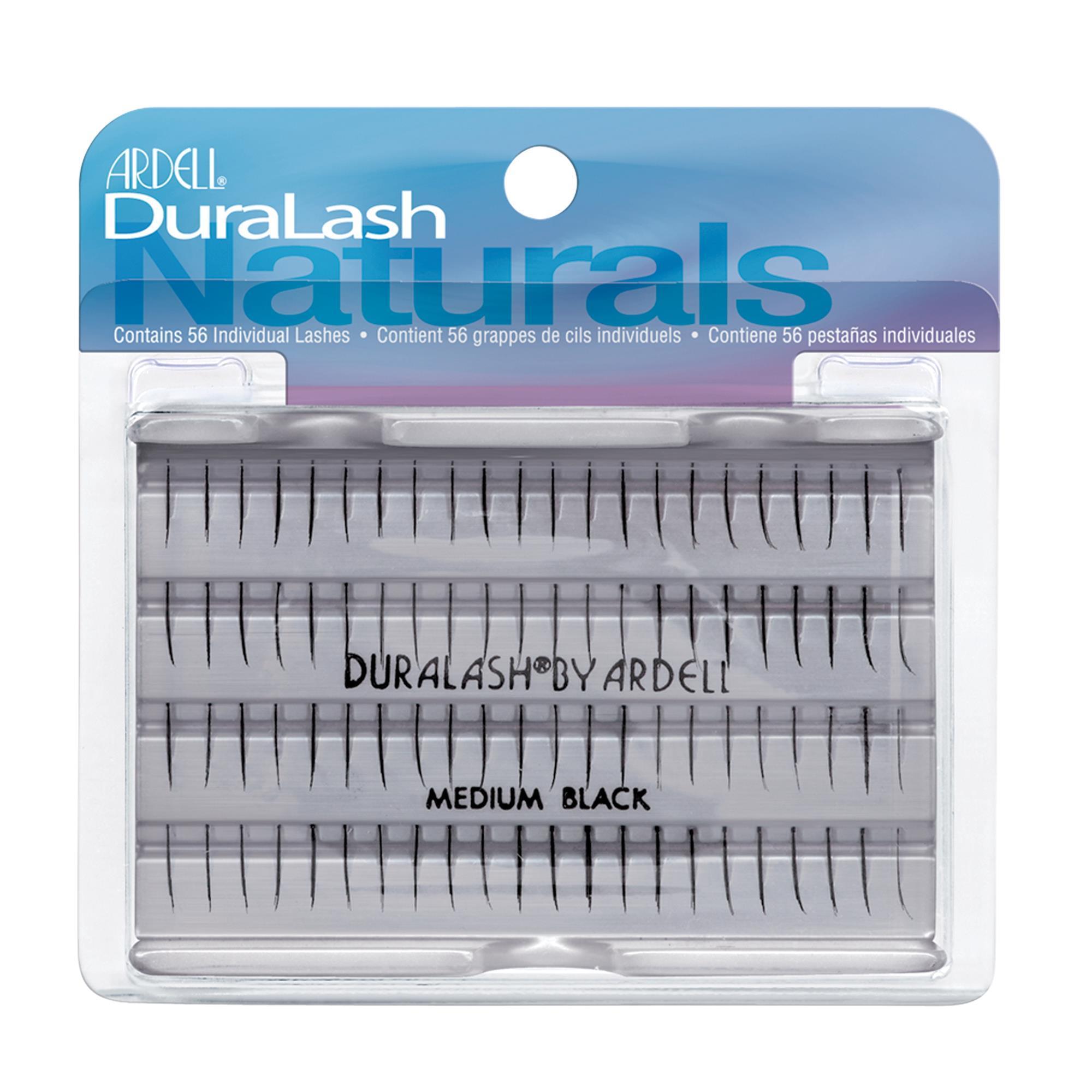 Ardell DuraLash Regular Individual False Eyelashes - Black Medium Length for Natural Look | Perfect for Daily Wear, Special Occasions & Makeup Lovers