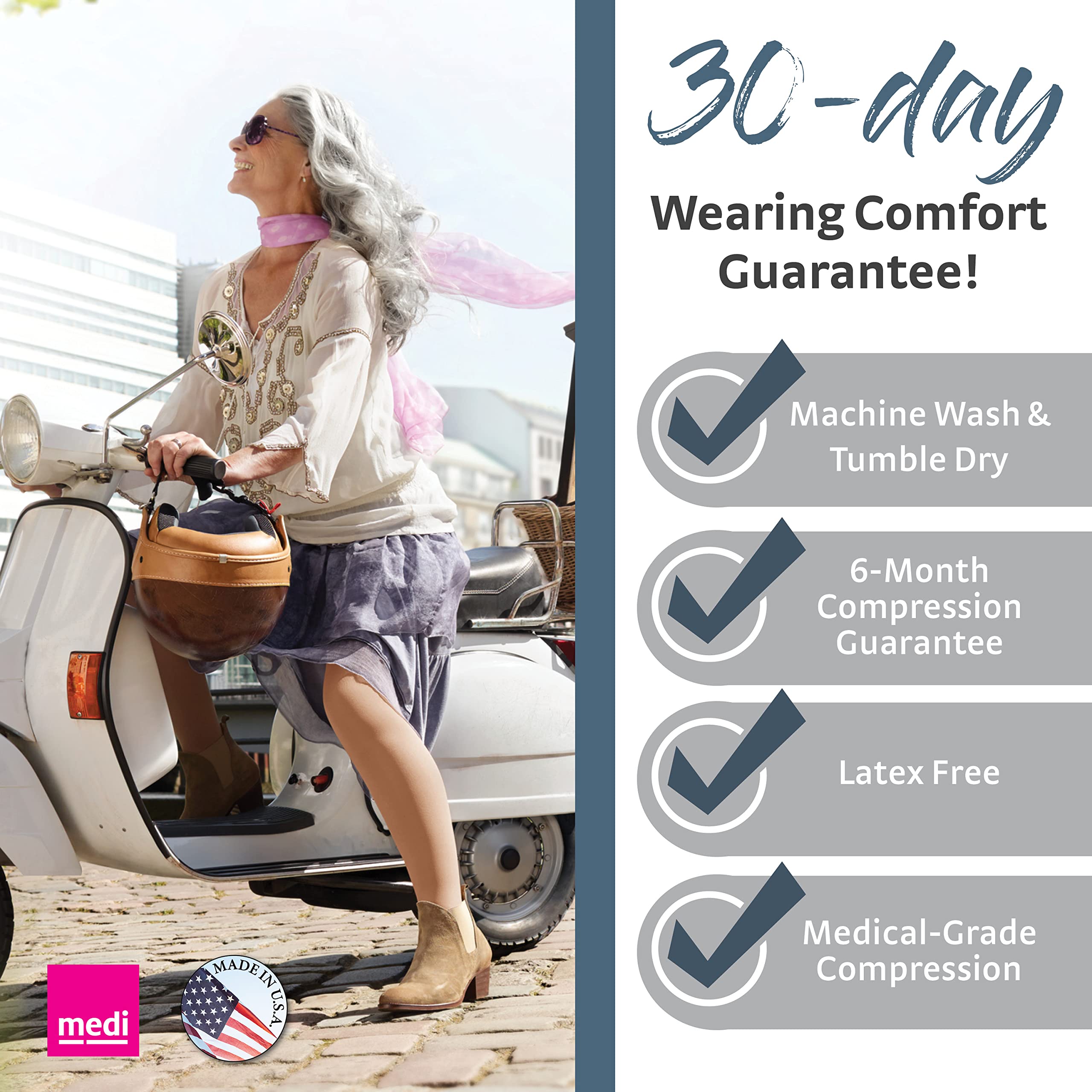 Mediven Plus 20-30 mmHg Compression Stockings for Men & Women - Thigh High Closed Toe Medical Support Socks for Varicose Veins, Edema, Travel & Post-Surgery Recovery