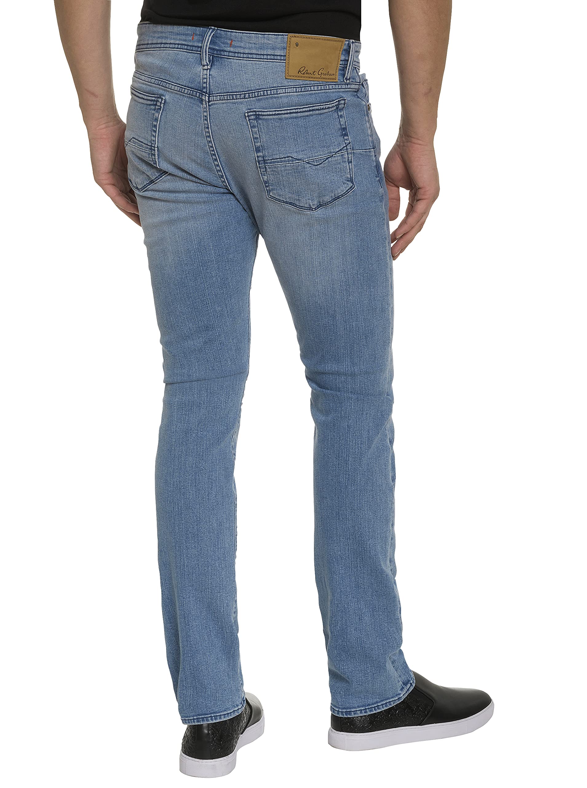 Robert Graham Men's Virgil Denim Pants - Classic Slim Fit Stretch Jeans for Casual & Business Wear | Comfortable & Stylish Men's Trousers for Office, Travel & Everyday Use