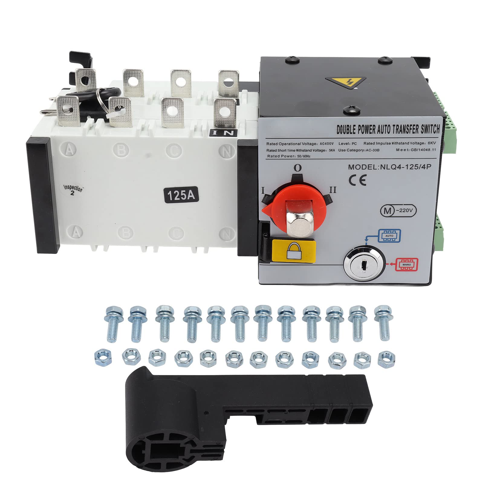 Automatic Transfer Switch 125A 400V - Generator Power Transfer Switch with Load Isolation for Home & RV Backup Power - Perfect for Emergency Power Outages & Off-Grid Living