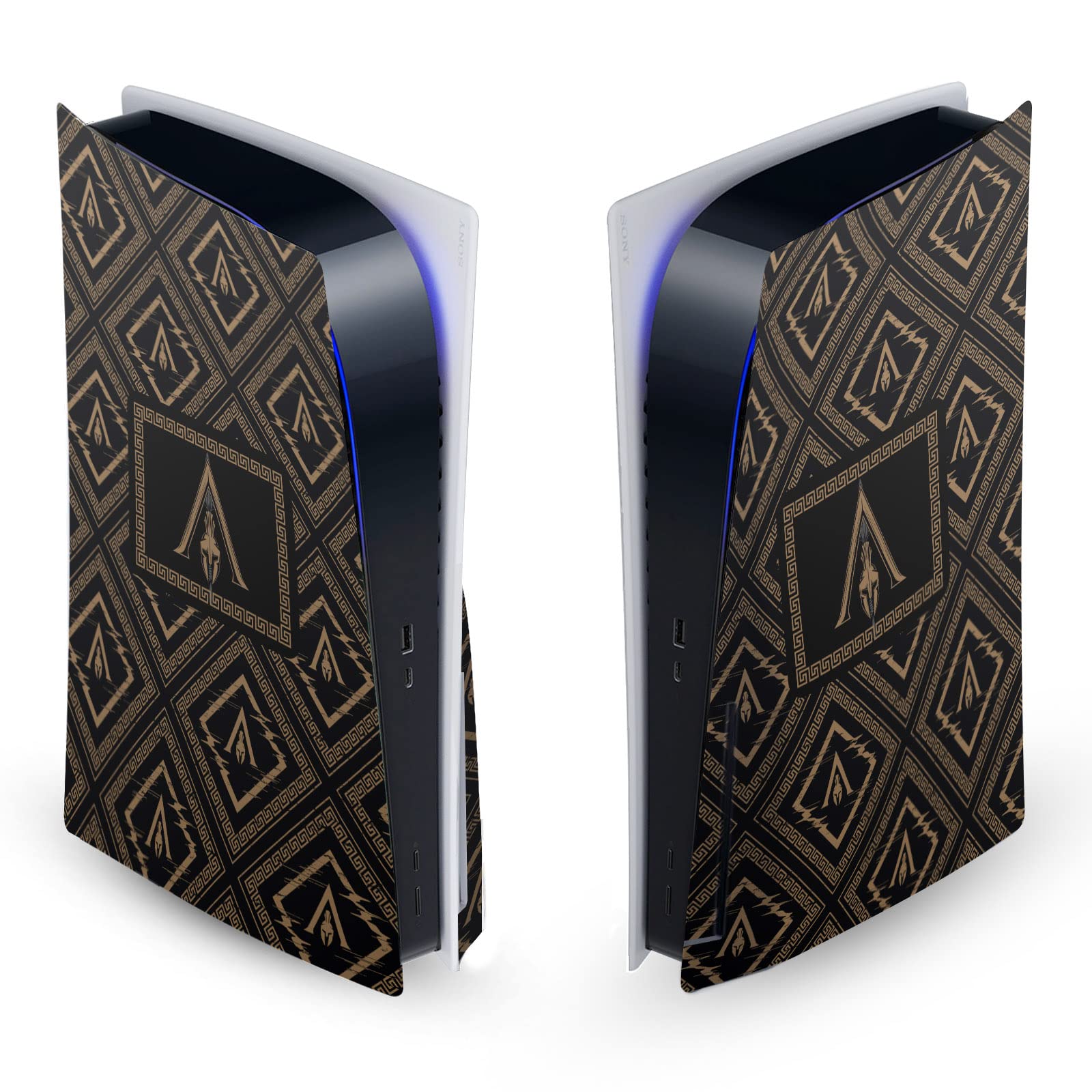 Officially Licensed Assassin's Creed Odyssey Vinyl Skin for PS5 Disc Edition - Gaming Decal with Crest & Spear Artwork | Perfect for Playstation 5 Console Protection & Customization