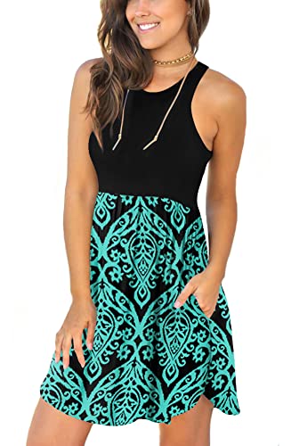 Black-turquoise Floral