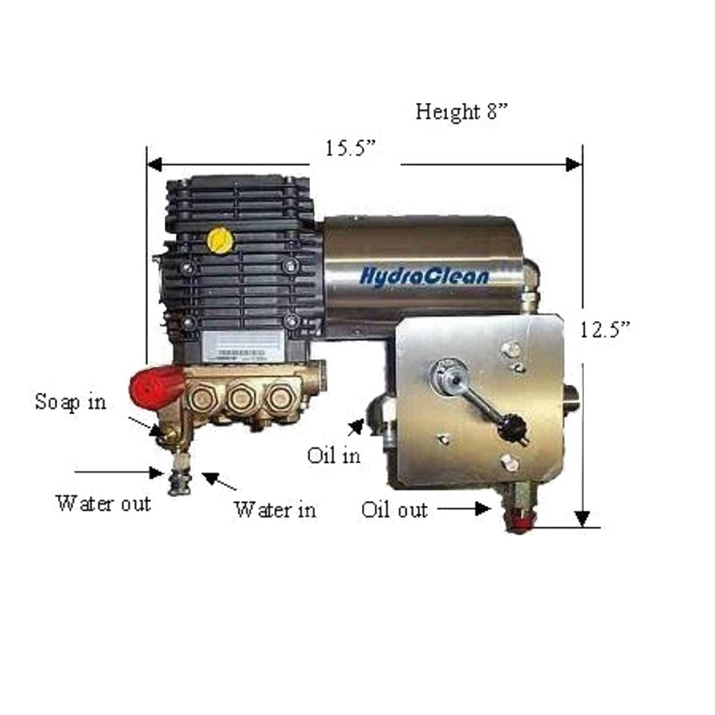 Hydraclean 4000psi High-Pressure Hydraulic Washer System - Ideal for Heavy-Duty Cleaning, Car Washing, and Industrial Use