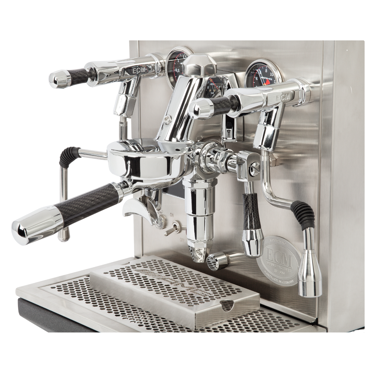 ECM Synchronika AMG Edition Espresso Machine with S Automatik 64 Grinder - Professional Coffee Bar Setup for Home & Cafe Use