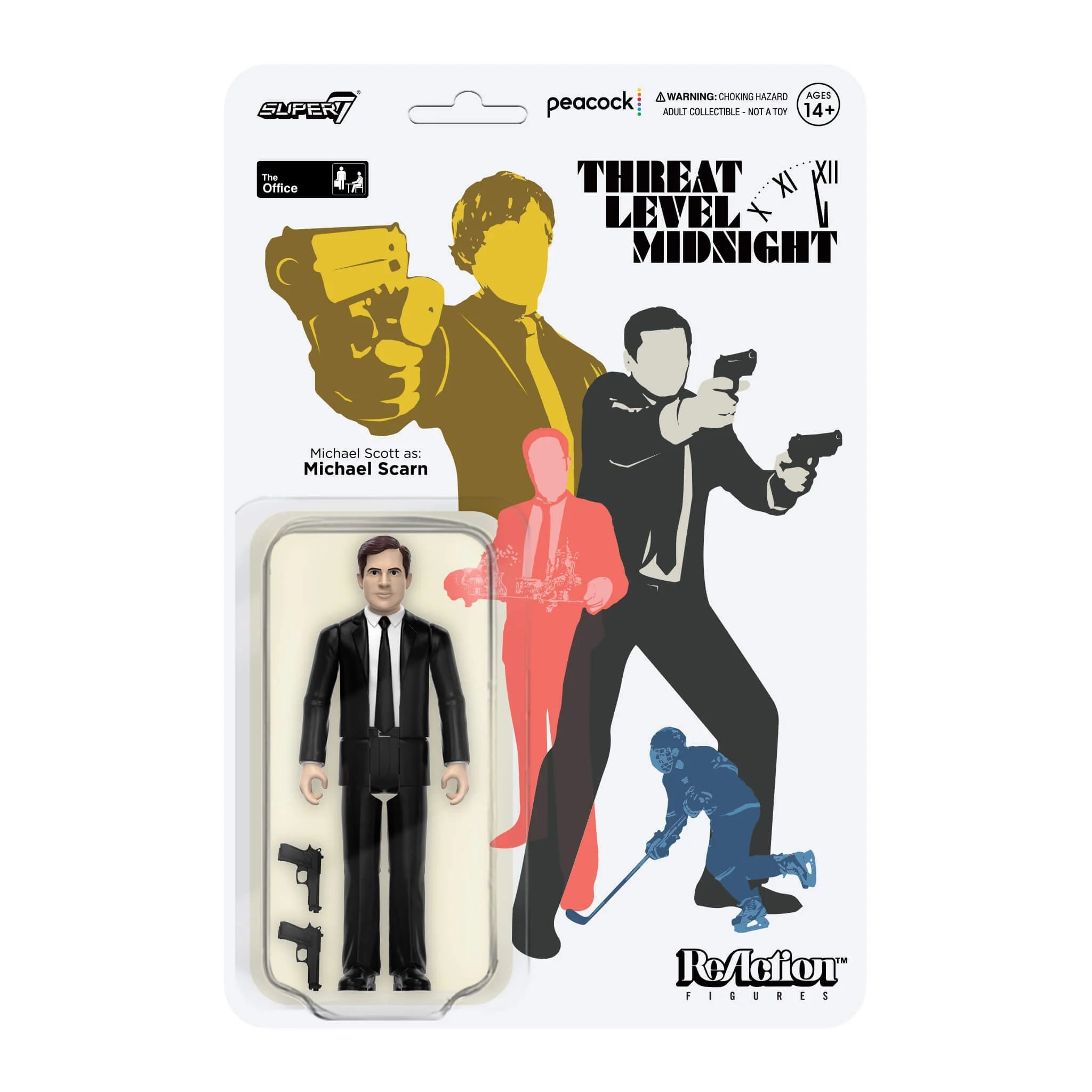 Super7 The Office Michael Scott (Michael Scarn) ReAction Figure - Collectible TV Show Memorabilia for Fans & Office Decor
